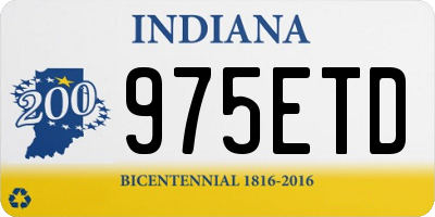 IN license plate 975ETD