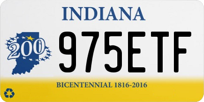 IN license plate 975ETF