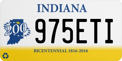 IN license plate 975ETI