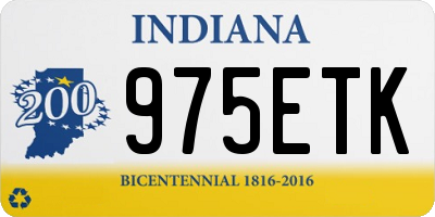 IN license plate 975ETK