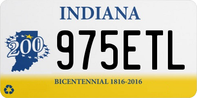 IN license plate 975ETL