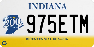 IN license plate 975ETM