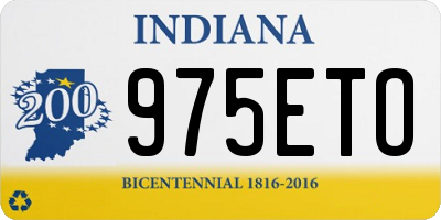 IN license plate 975ETO