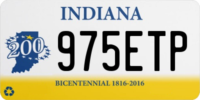 IN license plate 975ETP