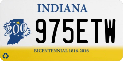 IN license plate 975ETW