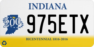 IN license plate 975ETX