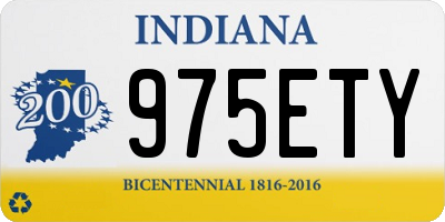 IN license plate 975ETY