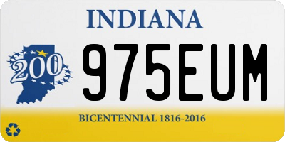 IN license plate 975EUM