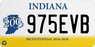 IN license plate 975EVB