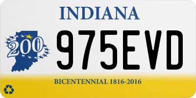 IN license plate 975EVD