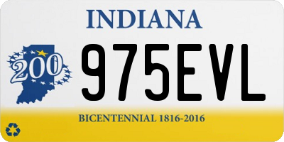 IN license plate 975EVL