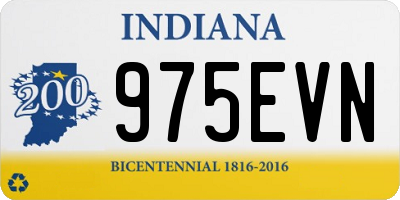 IN license plate 975EVN