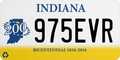 IN license plate 975EVR