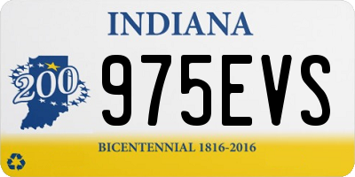 IN license plate 975EVS