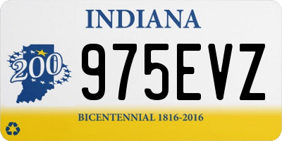 IN license plate 975EVZ