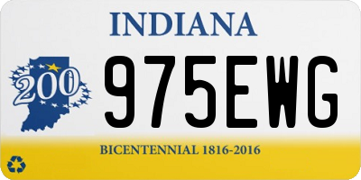 IN license plate 975EWG