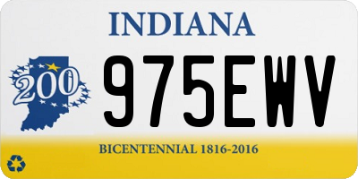 IN license plate 975EWV