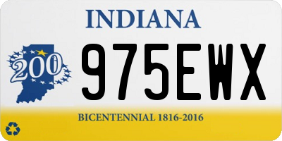 IN license plate 975EWX