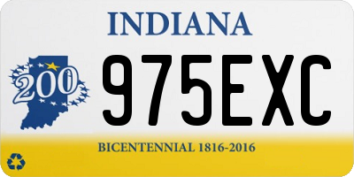 IN license plate 975EXC