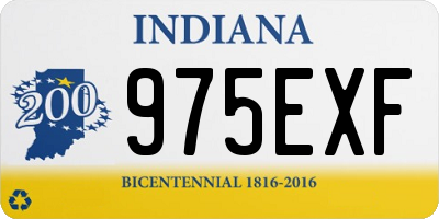 IN license plate 975EXF