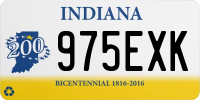 IN license plate 975EXK