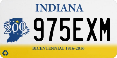 IN license plate 975EXM