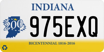 IN license plate 975EXQ