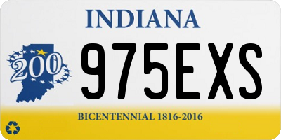 IN license plate 975EXS
