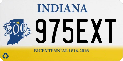 IN license plate 975EXT