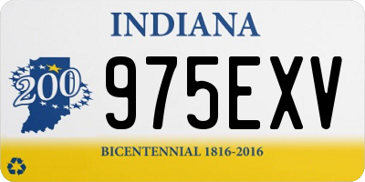 IN license plate 975EXV