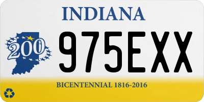 IN license plate 975EXX