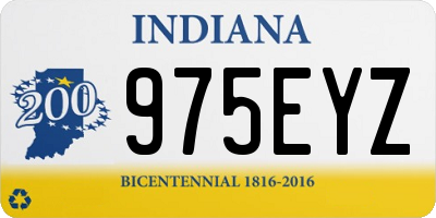 IN license plate 975EYZ