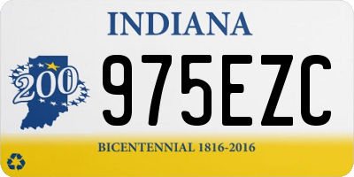 IN license plate 975EZC