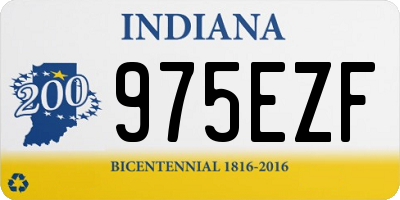 IN license plate 975EZF