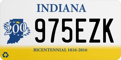 IN license plate 975EZK