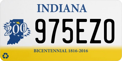 IN license plate 975EZO