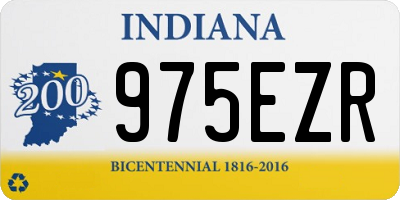 IN license plate 975EZR