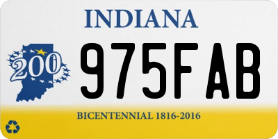 IN license plate 975FAB