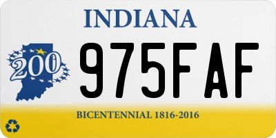 IN license plate 975FAF