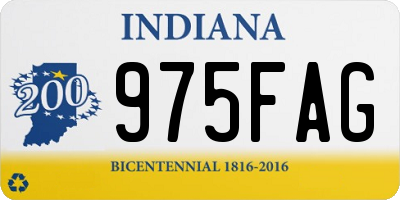 IN license plate 975FAG