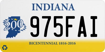 IN license plate 975FAI