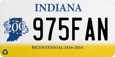 IN license plate 975FAN