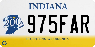 IN license plate 975FAR