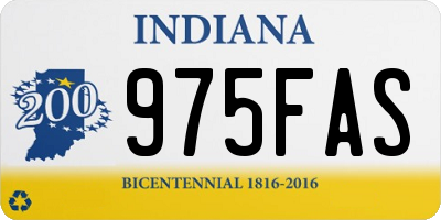 IN license plate 975FAS