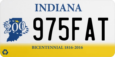 IN license plate 975FAT