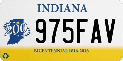 IN license plate 975FAV