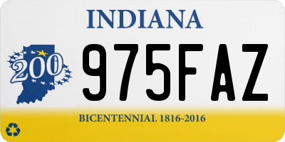 IN license plate 975FAZ