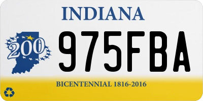 IN license plate 975FBA