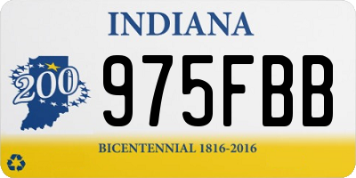 IN license plate 975FBB