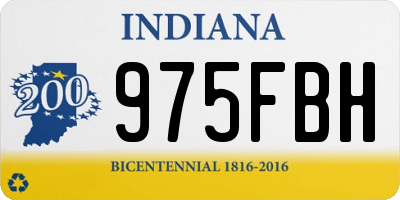 IN license plate 975FBH